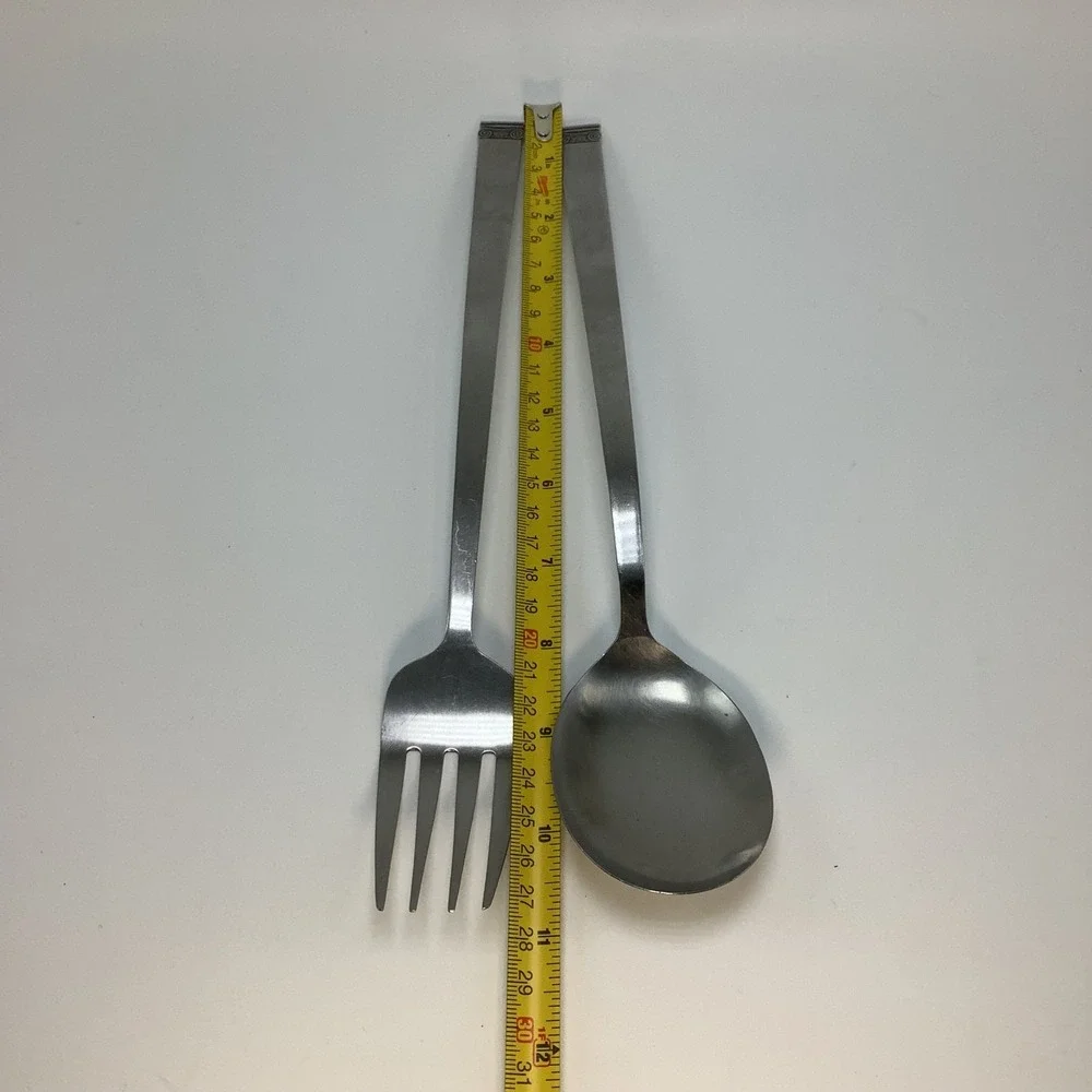 Vintage Kitchen Delite Salad Serving‎ Stainless Steel Spoons & Fork 11